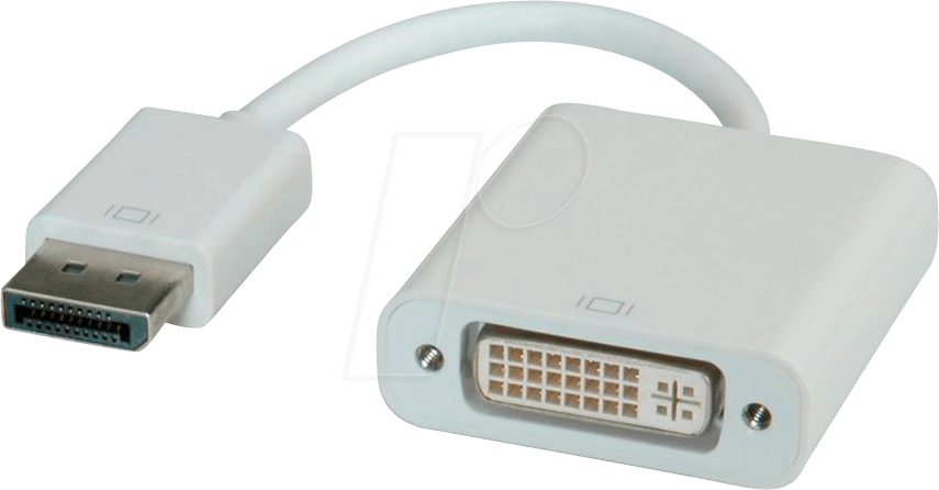 7611990121106 - Roline DisplayPort   DVI Adapterkabel DisplayPort Stecker DVI-D 24+1pol Buchse 015 m Grau 12033133 DisplayPort-Kabel