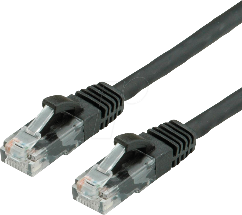 7611990121229 - Patch-Kabel - RJ-45 (m) - RJ-45 (m) - 2 m - utp - cat 6a - gepresst glatt - Schwarz ral 9011 (21991462) (21991462) - Value