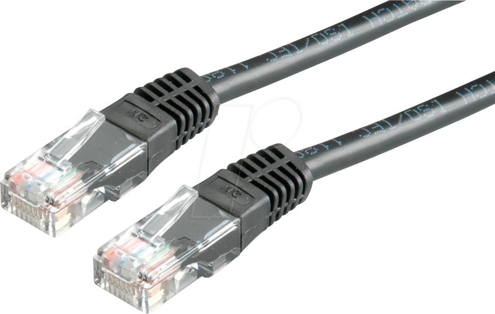 7611990134717 - UTP-Patchkabel konf Kat 5e schwarz 05m (21150525) (21150525) - Roline