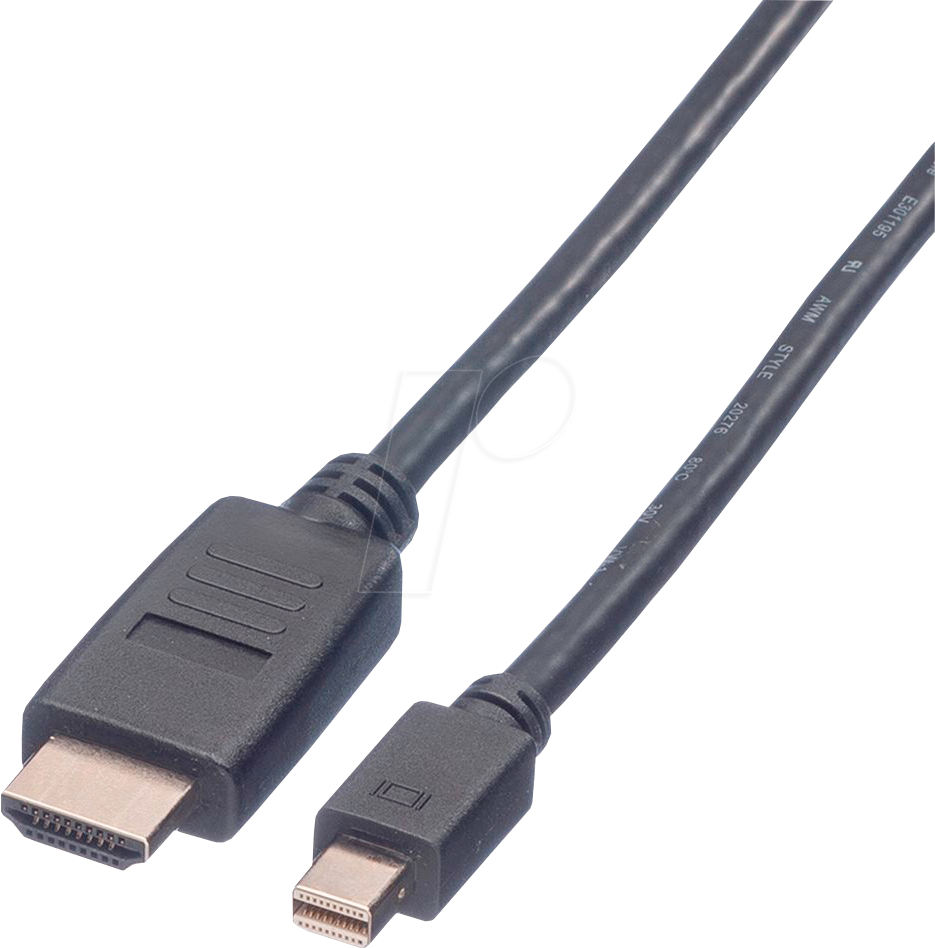 7611990135677 - Mini DisplayPort Kabel Mini dp-hdtv st st schwarz 30 m (11995792) - Value