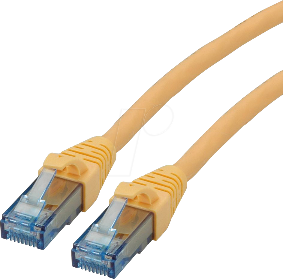 7611990137534 - Roline Patch-Kabel RJ-45 (M) zu RJ-45 (M) 50 cm UTP CAT 6a gelb (21152720)