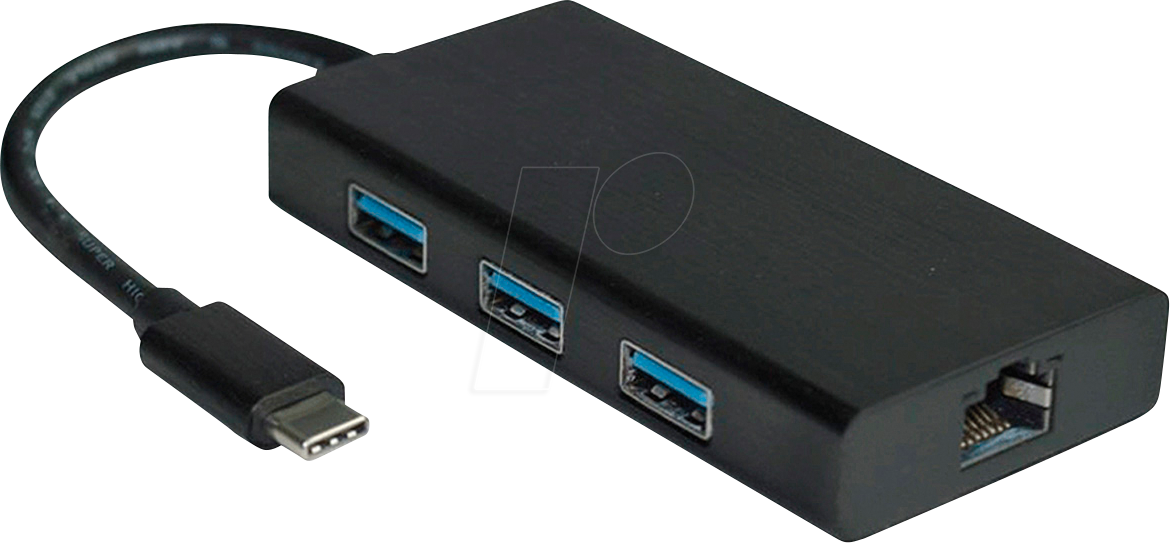 7611990149896 - USB 20 Konverter [1x USB 32 Gen 2 Stecker C (USB 31) - 1x RJ45-Buchse] VALUE