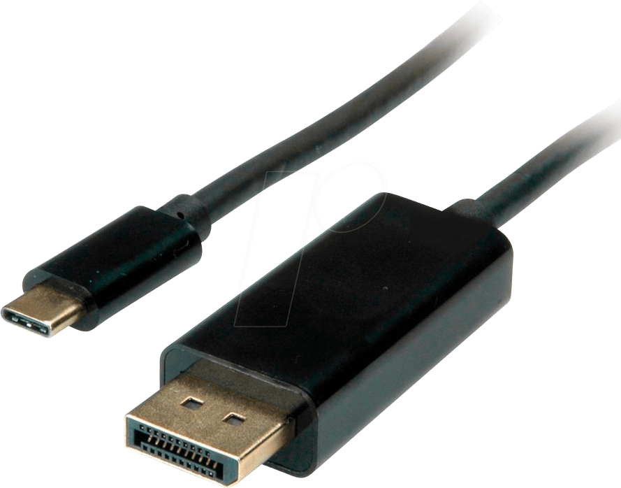 7611990158393 - USB-C®   DisplayPort Adapterkabel USB-C® Stecker DisplayPort Stecker 100 m Schwarz 11995845 USB-C®-Displaykabel