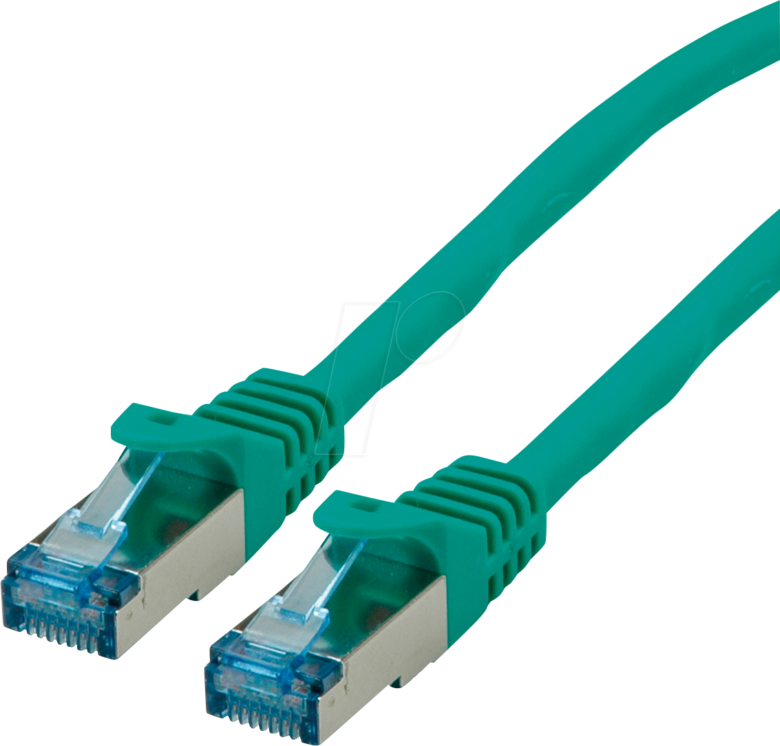 7611990158416 - Roline 21152837 RJ45 Netzwerkkabel Patchkabel CAT 6a S FTP 1000 m Grün doppelt geschirmt Halogenfrei Flammwidrig 1 St