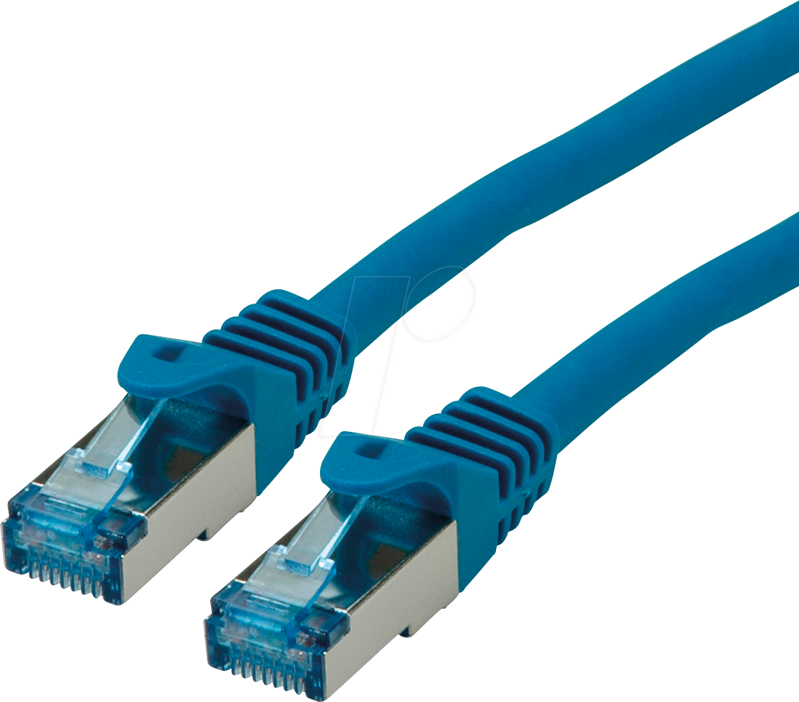 7611990158652 - Roline - CAT6a s ftp - RJ-45 - RJ-45 - Mnnlich mnnlich - Cat6a - s ftp (s-stp) - Blau (21152844) (21152844)