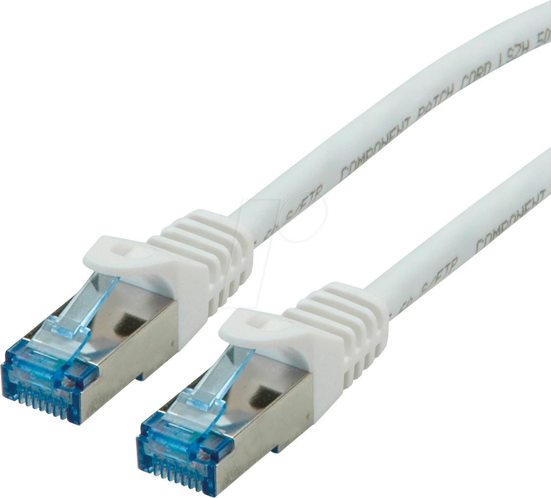 7611990159680 - Roline 21152867 RJ45 Netzwerkkabel Patchkabel CAT 6a S FTP 1000 m Weiß Rot doppelt geschirmt Halogenfrei Flammwidrig 1 St