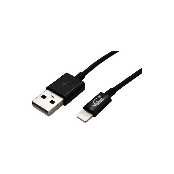 7611990172429 - SCMP VALUE USB Sync-Ladekabel für Apple  mit Lightning-Connector 10m schwarz 11998321