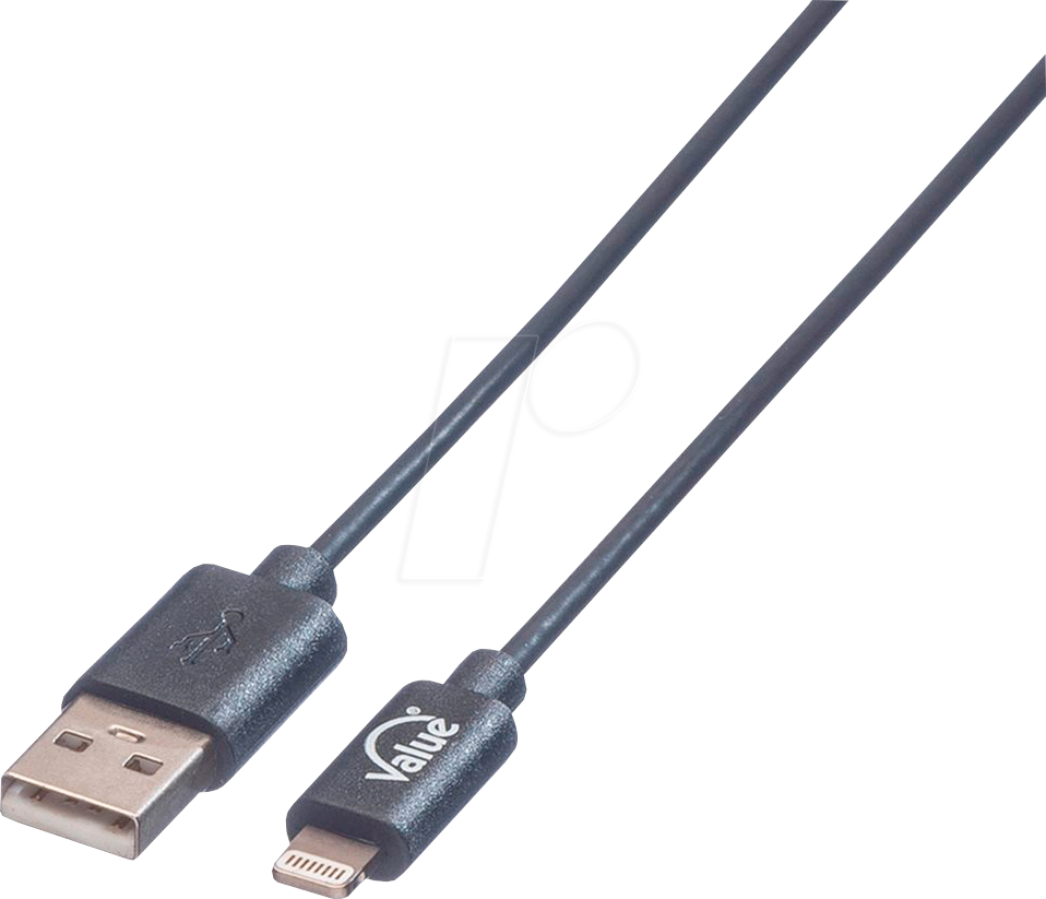 7611990172436 - USB-Kabel USB 20 USB-A Stecker Apple Lightning Stecker 180 m Schwarz Geschirmt 11998322