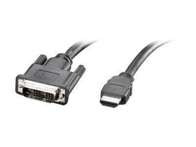 7611990172474 - Secomp VALUE - Adapterkabel - DVI-D männlich zu HDMI männlich - 2 m - abgeschirmt - Grau