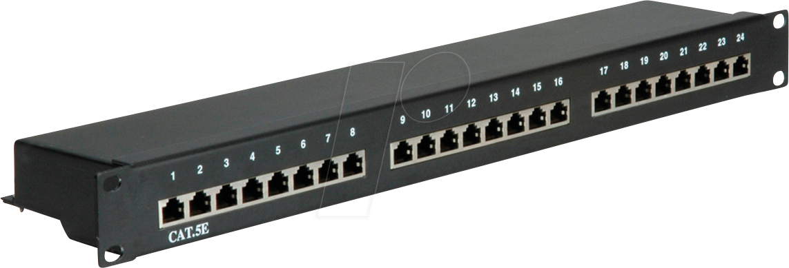 7611990173891 - VALUE - Patch Panel - CAT 5e - STP - RJ-45 X 24 - Schwarz - 483 cm (19)