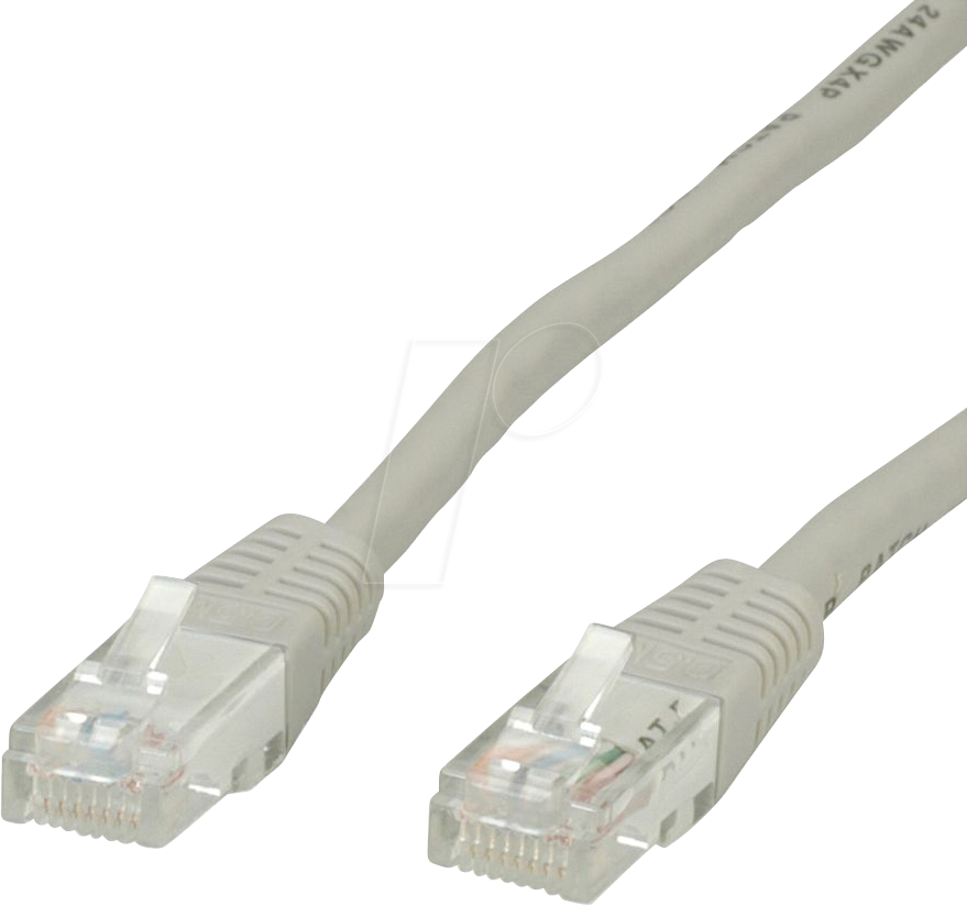 7611990174799 - 21990901 RJ45 Netzwerkkabel Patchkabel cat 6 u utp 100 m Grau 1 St - Value