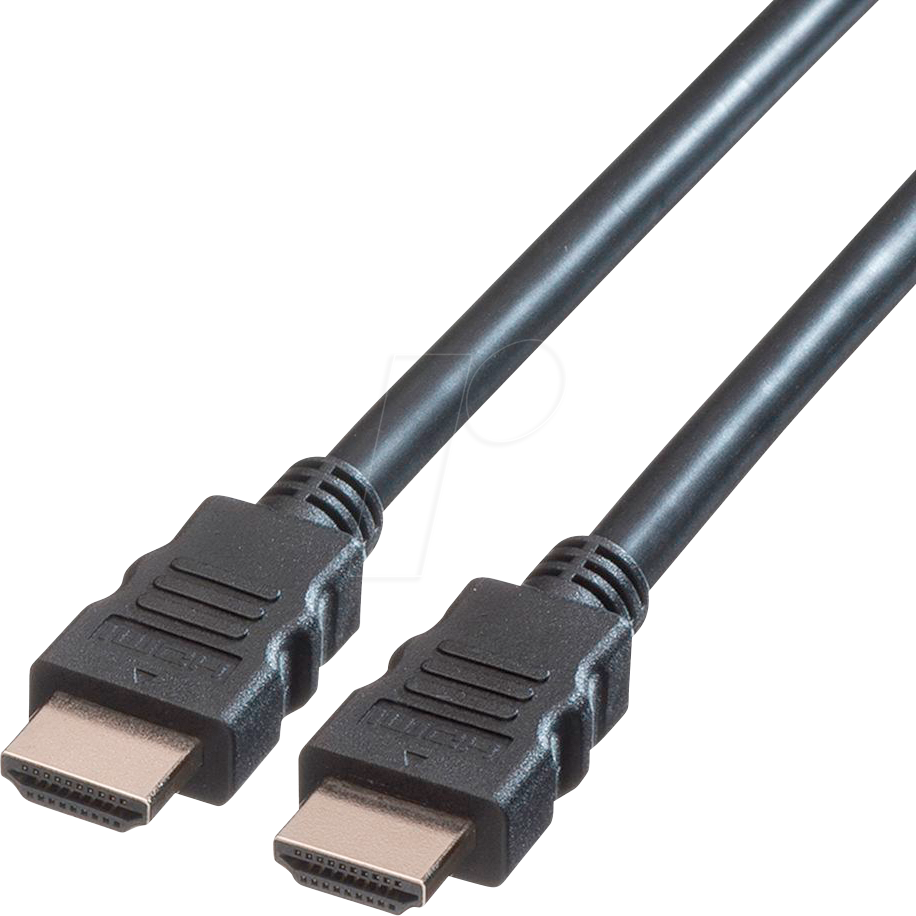 7611990188024 - Roline HDMI Anschlusskabel HDMI-A Stecker HDMI-A Stecker 1000 m Schwarz 11045576 Geschirmt HDMI-Kabel