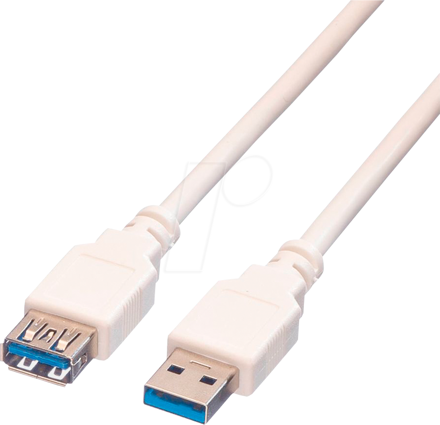 7611990190478 - USB-Kabel usb 32 Gen1 (usb 30   usb 31 Gen1) usb-a Stecker usb-a Buchse 080 m Weiß Geschi - Value