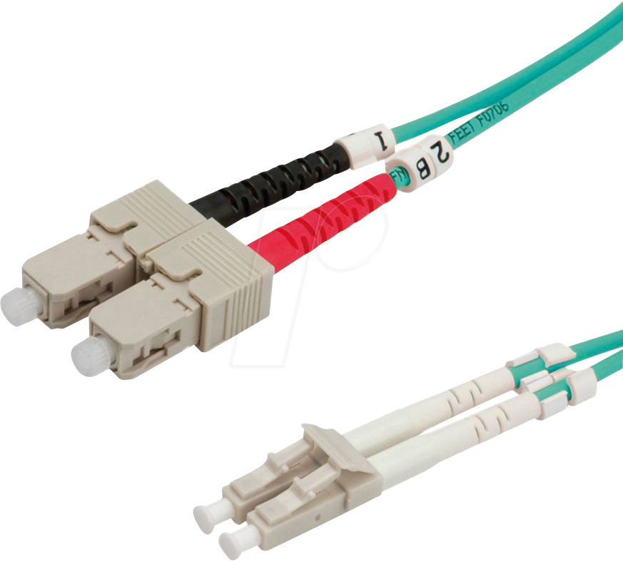 7611990196548 - 21998710 - LWL Patchkabel LC Duplex   SC Duplex OM3 50 125 µm türkis 0