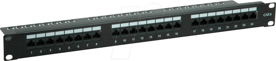 7611990198085 - VALUE - Patch Panel - CAT 6e - UTP - RJ-45 X 24 - Schwarz - 483 cm (19)