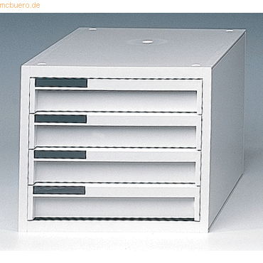 7612176102421 - Schubladenbox styrokay 4 Schübe 45mm Front geschlossen weiß 7612176102421 - Schubladenbox styrokay 4 Schübe 45mm Front geschlossen weiß
