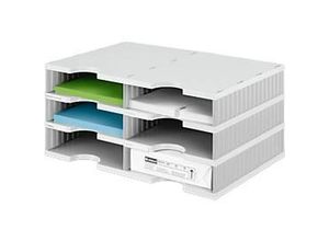 7612176106627 - styro® Sortierstation styrodoc Standard DIN C4 3 Etagen 2-reihig 6 Fächer grau grau 7612176106627 - styro® Sortierstation styrodoc Standard DIN C4 3 Etagen 2-reihig 6 Fächer grau grau