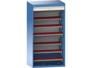 7612269030174 - LISTA CNC-Schrank mit Rollladen 8 Ebenen 112 Halter ISO-SK 40 lichtblau RAL 5012
