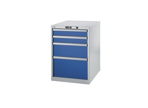 7612269030785 - LISTA Werkbank-Baukastensystem Unterbauschrank Höhe 800 mm 4 Schubladen enzianblau