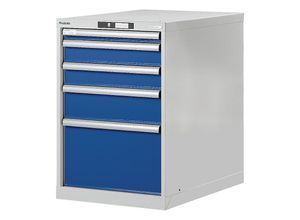 7612269030822 - LISTA Werkbank-Baukastensystem Unterbauschrank Höhe 800 mm 5 Schubladen enzianblau