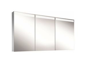 7612966387977 - Arangaline led Lichtspiegelschrank 3 gleichgrosse Doppelspiegeltüren 150x70x12cm 1605510241 Ausführung CH-Norm Korpus silber eloxiert