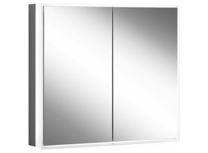 7612966420902 - Premium Line Superior led Lichtspiegelschrank 2 Doppelspiegeltüren 825x736x167cm 181080 Ausführung EU-Norm Korpus schwarz matt