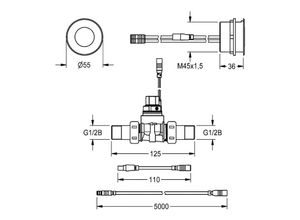 7612982282812 - Kwc Aquarotter - kwc fa F5E Waschplatzarmatur für Hinterwandinstallation F5EV1013