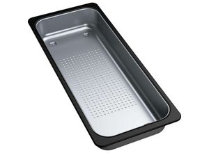 7612985441230 - Zubehör - Abtropfschüssel für Spüllbecken 181x431x59 mm Edelstahl Kunststoff schwarz 1120520497