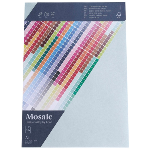 7612996917793 - Kopierpapier Mosaic 947925-411 hellblau A4 90g  7612996917793 25 Blatt