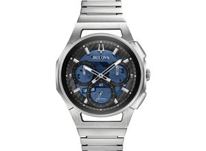 7613077558416 - Chronograph BULOVA Curv 96A205 Armbanduhren silberfarben Herren Quarzuhren Armbanduhr Quarzuhr Herrenuhr