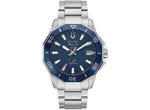 7613077597873 - Quarzuhr BULOVA Marine Star Armbanduhren silberfarben (silberfarben blau) Damen Quarzuhren Armbanduhr Herrenuhr Damenuhr Edelstahlarmband Saphirglas