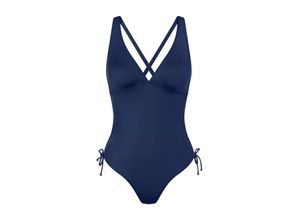 7613108198093 - - Badeanzug mit gefütterten Cups - Dark blue 36B - Summer Mix & Match - Bademode für Frauen