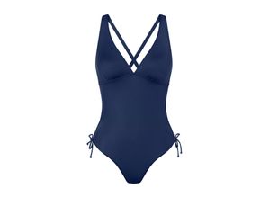 7613108198284 - - Badeanzug mit gefütterten Cups - Dark blue 42E - Summer Mix & Match - Bademode für Frauen
