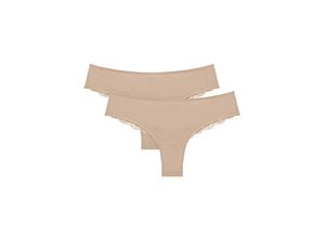 7613108773511 - Lovely Micro Brazilian String 2er-Pack florale Spitze für Damen beige XS