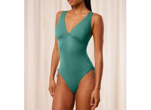 7613108809272 - - Badeanzug mit gefütterten Cups - Turquoise 44B - O - Summer Mix & Match - Bademode für Frauen