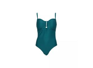 7613109088836 - - Badeanzug mit gefütterten Cups - Dark blue 38B C - Madras - Bademode für Frauen