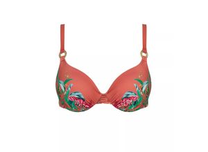 7613137722283 - - Bikini-Top mit Bügel und wattierten Cups - Orange 40B - Botanical Leaf - Bademode für Frauen