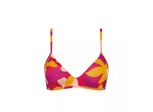 7613138388815 - sloggi - Bikini-Oberteil mit Schalen - Pink XL - sloggi Shore Flower Horn - Bademode für Frauen