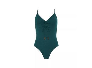 7613142763875 - - Badeanzug mit gefütterten cups - Dark Green 36B C - Omnia - Bademode für Frauen