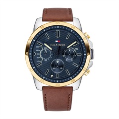 7613272300803 - Multifunktionsuhr TOMMY HILFIGER CASUAL 1791561 Armbanduhren braun Herren Quarzuhren Quarzuhr Armbanduhr Herrenuhr Datum 1224-Std-Anzeige