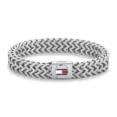 7613272400060 - Armband TOMMY HILFIGER Schmuck Edelstahl Armschmuck Armbänder Gr Edelstahl-Metall weiß (edelstahlfarben metallfarben blau rot weiß) Herren Hochzeitsmode mit Emaille