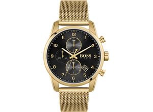 7613272416665 - Chronograph BOSS SKYMASTER 1513838 Armbanduhren goldfarben Herren Hochzeitsmode Quarzuhr Herrenuhr Armbanduhr Stoppfunktion Datum