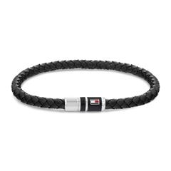 7613272426763 - Armband TOMMY HILFIGER Schmuck Edelstahl Armschmuck Lederarmband CASUAL Armbänder Gr Leder-Edelstahl bunt (schwarz edelstahlfarben weiß blau rot) Herren Hochzeitsmode mit Zirkonia (synth)