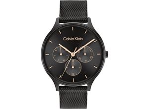 7613272457309 - Multifunktionsuhr CALVIN KLEIN Timeless Multifunction 25200105 Armbanduhren schwarz Damen Quarzuhren Quarzuhr Armbanduhr Damenuhr Datum IP-Beschichtung