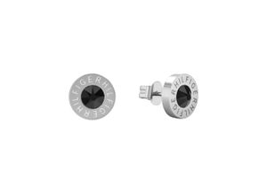 7613272458542 - Paar Ohrstecker TOMMY HILFIGER Schmuck Edelstahl Ohrschmuck Ohrringe MENS EARRINGS Gr Edelstahl schwarz (edelstahlfarben schwarz schwarz) Herren Hochzeitsmode mit Glasstein