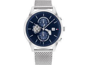 7613272485333 - Multifunktionsuhr TOMMY HILFIGER DRESS 1710504 Armbanduhren silberfarben Herren Hochzeitsmode Quarzuhr Armbanduhr Herrenuhr Datum 1224-Std-Anzeige analog