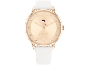 7613272485708 - Quarzuhr TOMMY HILFIGER DRESS 1782543 Armbanduhren weiß Damen Quarzuhren Armbanduhr Damenuhr Glaskristalle analog