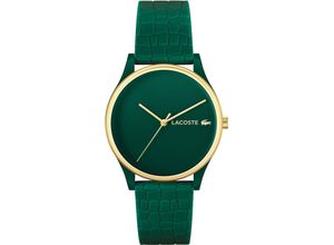 7613272486767 - Quarzuhr LACOSTE CROCODELLE 2001247 Armbanduhren grün Damen Armbanduhr Damenuhr Mineralglas analog Silikonarmband