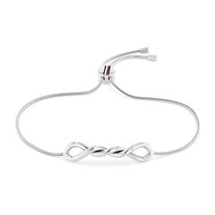 7613272487443 - Armband TOMMY HILFIGER Schmuck Edelstahl Armschmuck Schlangenkette Armbänder Gr Edelstahl weiß (edelstahlfarben blau rot weiß) Damen Armbänder Silber