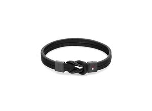 7613272487603 - Armband TOMMY HILFIGER Schmuck Edelstahl Armschmuck Lederarmband Armbänder Gr Edelstahl-Leder bunt (schwarz blau rot weiß) Herren Hochzeitsmode